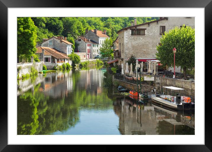 The lazy river Dronne at Brantome Framed Mounted Print by Rob Lester