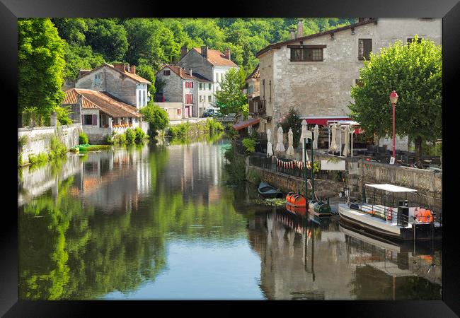 The lazy river Dronne at Brantome Framed Print by Rob Lester