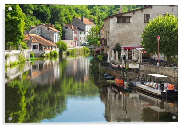 The lazy river Dronne at Brantome Acrylic by Rob Lester