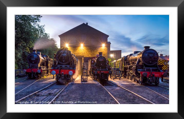 Haworth Shed on the KWVR Framed Mounted Print by David Oxtaby  ARPS