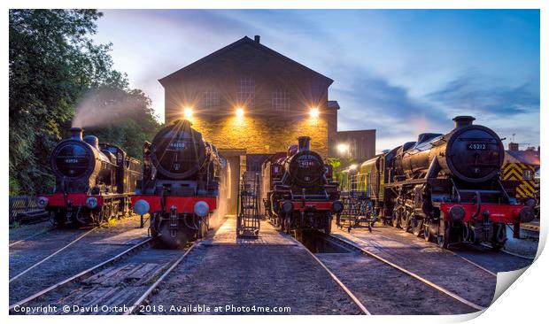 Haworth Shed on the KWVR Print by David Oxtaby  ARPS