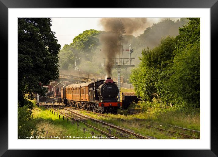 65894 leaving Goathland on the NYMR Framed Mounted Print by David Oxtaby  ARPS