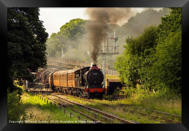 65894 leaving Goathland on the NYMR Framed Print by David Oxtaby  ARPS
