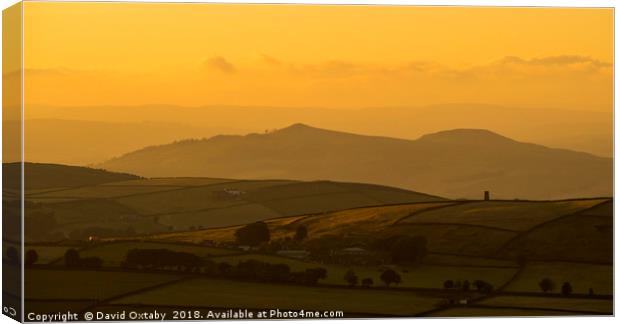 low light over the Pennines Canvas Print by David Oxtaby  ARPS