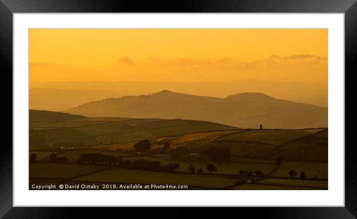 low light over the Pennines Framed Mounted Print by David Oxtaby  ARPS