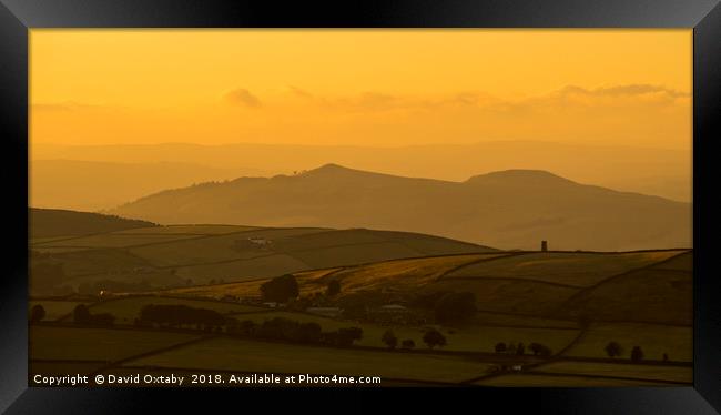 low light over the Pennines Framed Print by David Oxtaby  ARPS