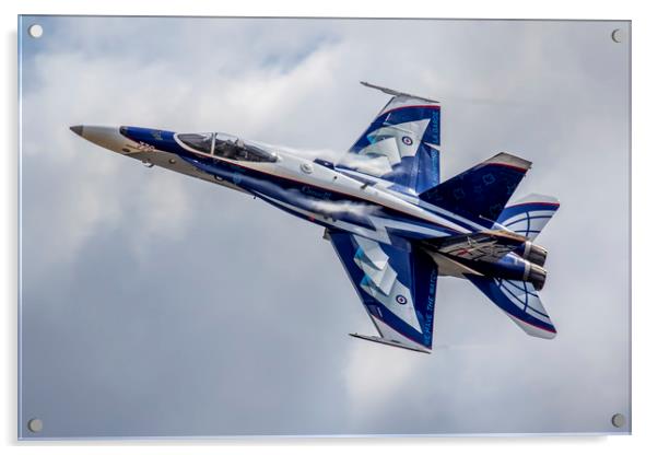 RCAF F18 Hornet at RIAT Acrylic by Oxon Images