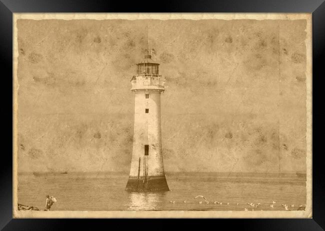 the old lighthuse Framed Print by sue davies