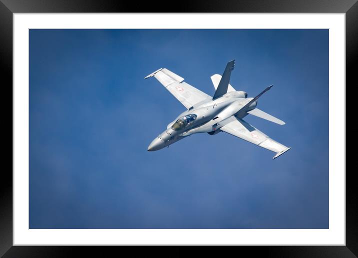 Swiss F/A-18 Hornet Framed Mounted Print by J Biggadike