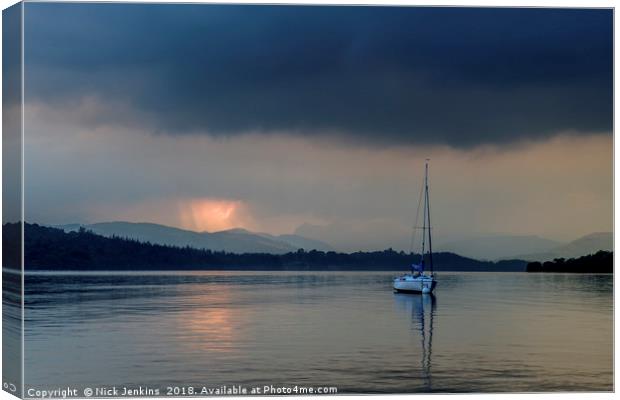 Evening on Lake Windermere Canvas Print by Nick Jenkins