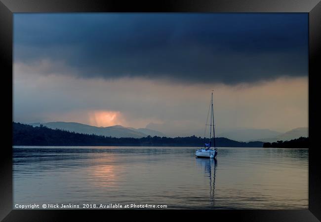 Evening on Lake Windermere Framed Print by Nick Jenkins