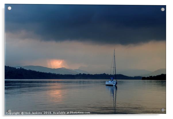 Evening on Lake Windermere Acrylic by Nick Jenkins