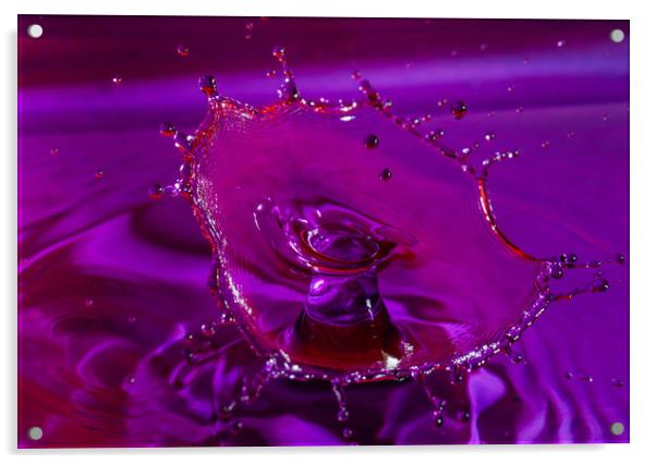 Water drops colliding Acrylic by Tony Swain