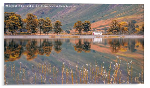 Autumn's Embrace at Buttermere Lake Acrylic by Kevin Elias