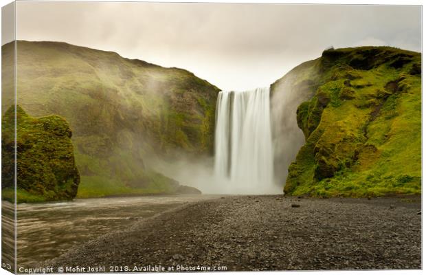 Skogafoss (Skógafoss) Canvas Print by Mohit Joshi