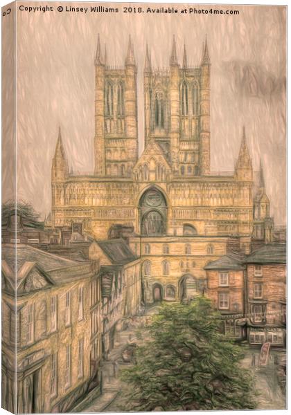 Lincoln Cathedral                           Canvas Print by Linsey Williams