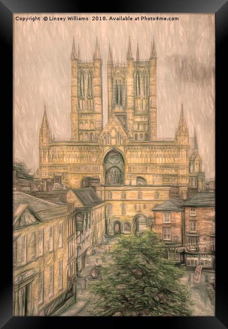 Lincoln Cathedral                           Framed Print by Linsey Williams