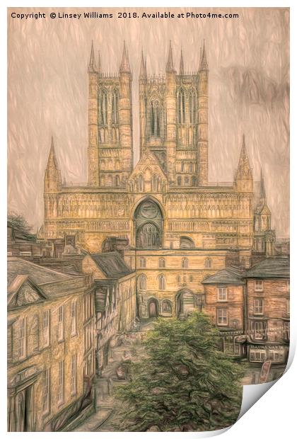 Lincoln Cathedral                           Print by Linsey Williams