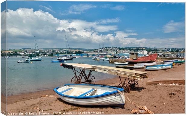 The Old Boat Launch at Teignmouth Back Beach  Canvas Print by Rosie Spooner
