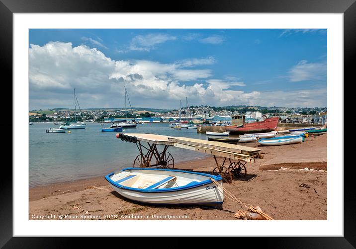 The Old Boat Launch at Teignmouth Back Beach  Framed Mounted Print by Rosie Spooner