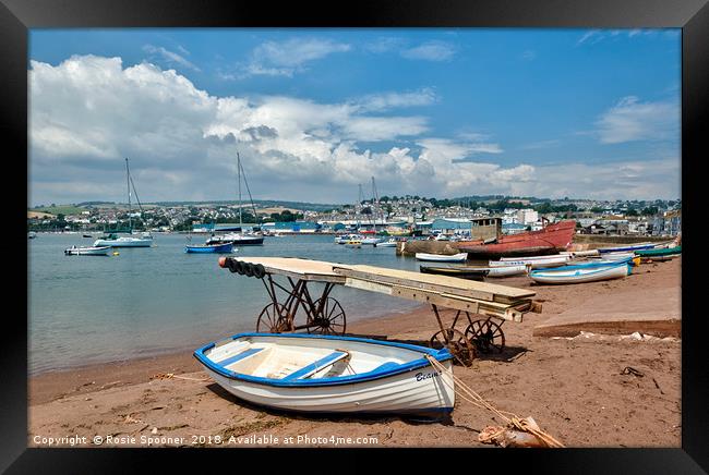 The Old Boat Launch at Teignmouth Back Beach  Framed Print by Rosie Spooner