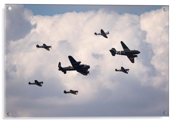 Battle Of Britain Memorial Flight Acrylic by J Biggadike