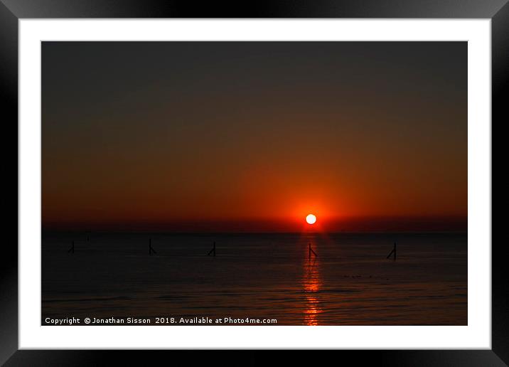 West Coast Sunset Framed Mounted Print by Jonathan Sisson