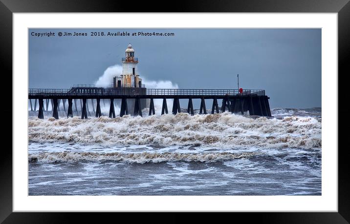 Stormy weather at the river mouth Framed Mounted Print by Jim Jones