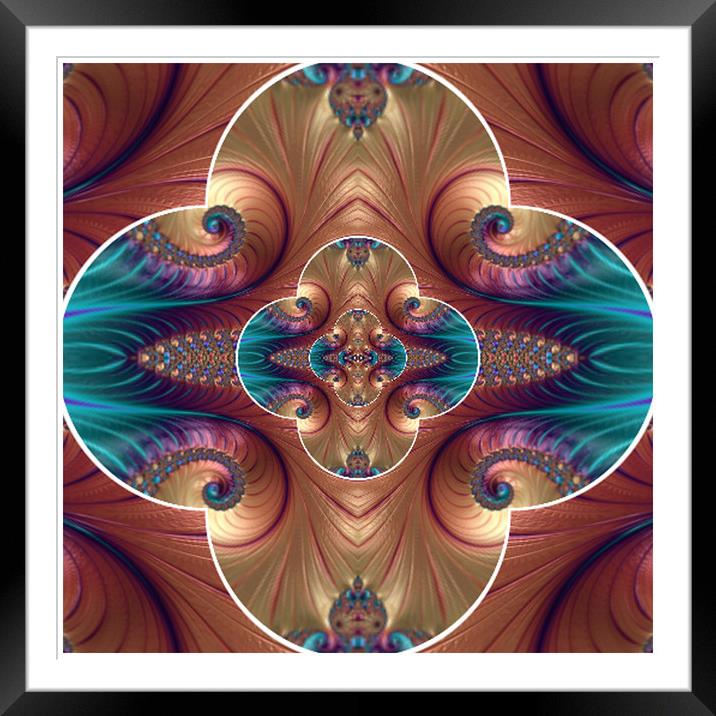 Spirals Flowery Framed Mounted Print by Steve Purnell