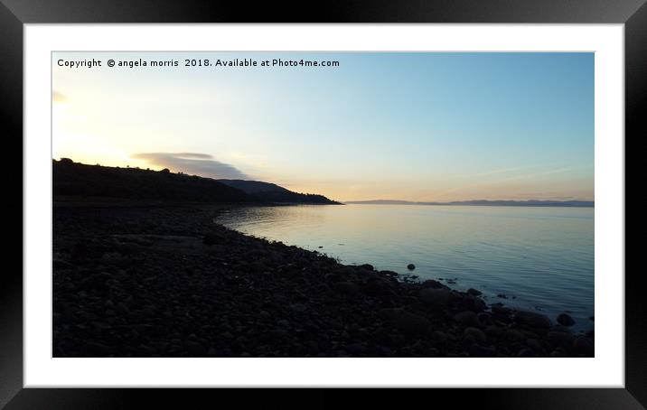 Sunset Corrie on the Isle of Arran Framed Mounted Print by angela morris