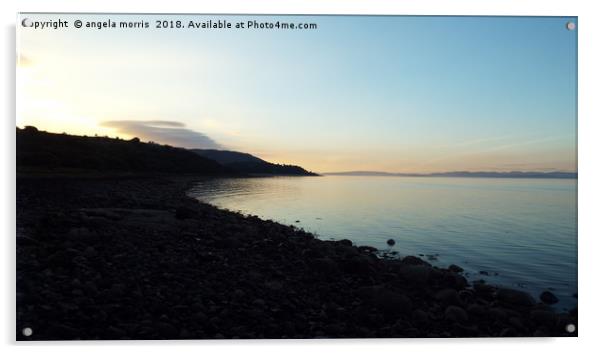 Sunset Corrie on the Isle of Arran Acrylic by angela morris