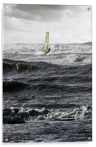windsurfer Acrylic by Tony Bates
