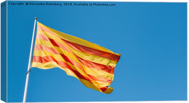 La Senyera flag, Catalonia  Canvas Print by Alexandre Rotenberg