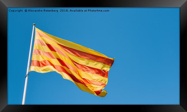 La Senyera flag, Catalonia  Framed Print by Alexandre Rotenberg