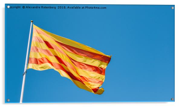 La Senyera flag, Catalonia  Acrylic by Alexandre Rotenberg