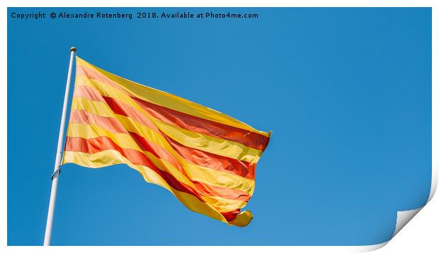 La Senyera flag, Catalonia  Print by Alexandre Rotenberg