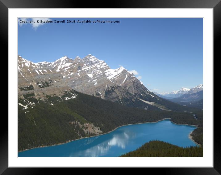 Peyto Lake, Banff National Park, Canada Framed Mounted Print by Stephen Carvell
