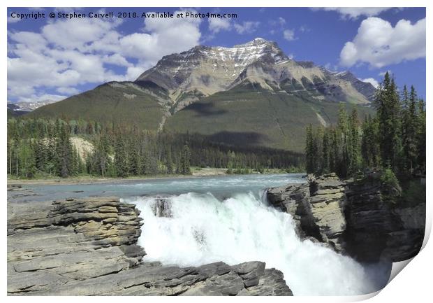 Athabasca Waterfalls, Jasper National Park, Canada Print by Stephen Carvell