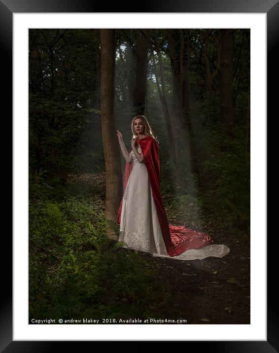 Enchanting Red Riding Hood Framed Mounted Print by andrew blakey