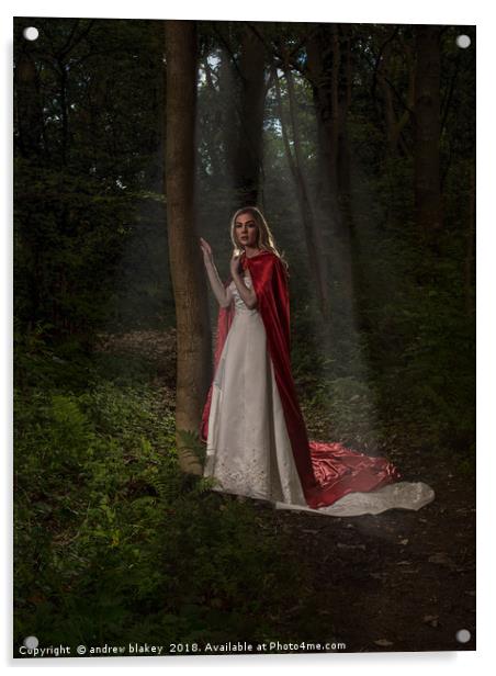 Enchanting Red Riding Hood Acrylic by andrew blakey