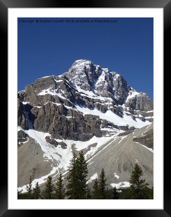 Crowfoot Glacier, Banff National Park , Canada. Framed Mounted Print by Stephen Carvell