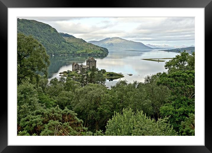 Eileen Donan on the loch Framed Mounted Print by JC studios LRPS ARPS