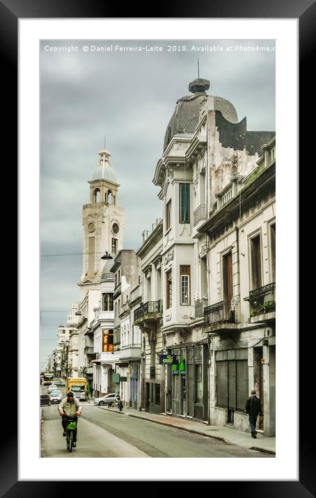 Montevideo Historic Center Cityscape Framed Mounted Print by Daniel Ferreira-Leite