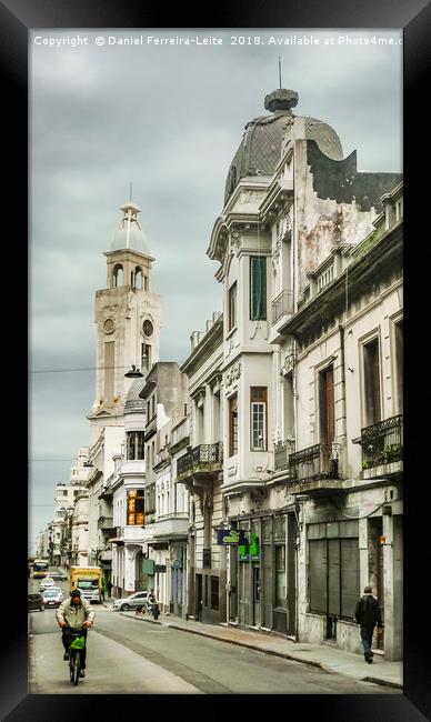 Montevideo Historic Center Cityscape Framed Print by Daniel Ferreira-Leite