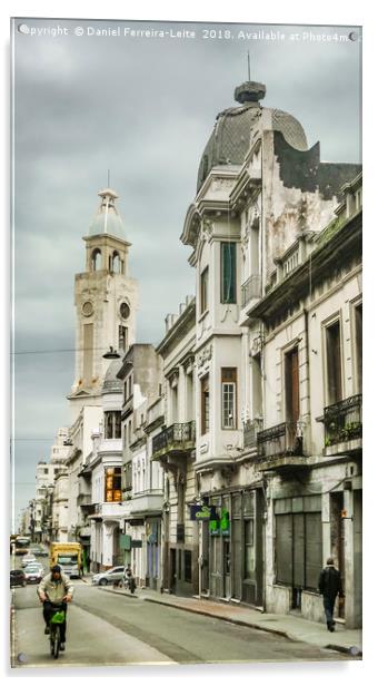 Montevideo Historic Center Cityscape Acrylic by Daniel Ferreira-Leite