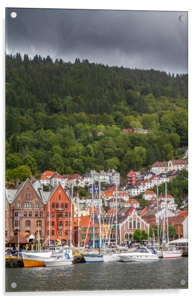 Bergen in Norway Acrylic by Hamperium Photography