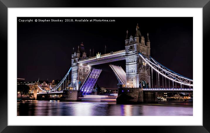 Tower Bridge Nights Framed Mounted Print by Stephen Stookey