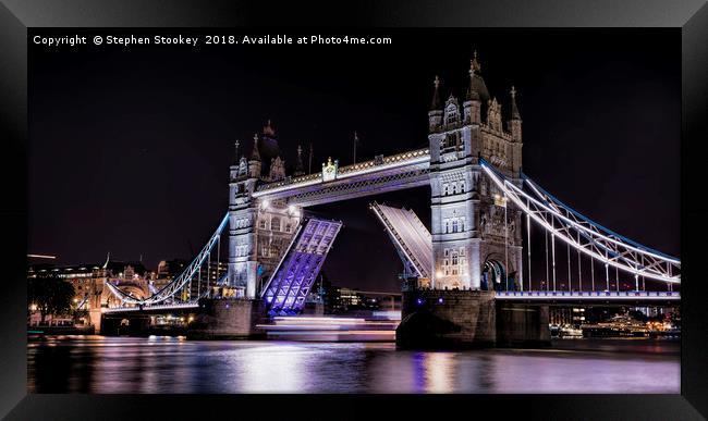 Tower Bridge Nights Framed Print by Stephen Stookey
