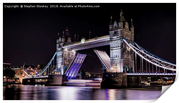 Tower Bridge Nights Print by Stephen Stookey