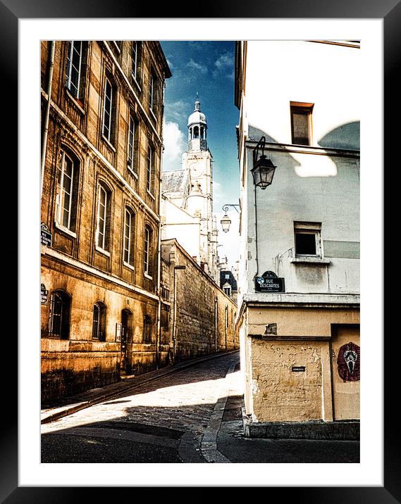 Street near the Pantheon, Paris Framed Mounted Print by Philip Teale